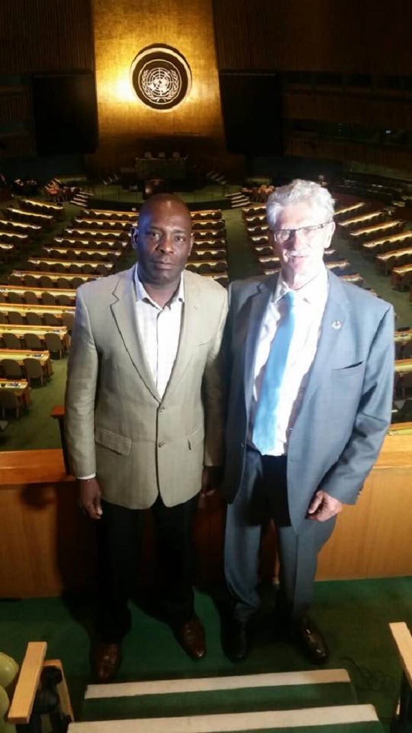 Shauibu with UN general assembly president Morgens Lykketoft
