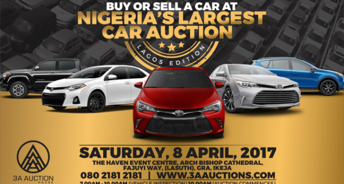 3A Auctions House to sell cars, art work on Saturday