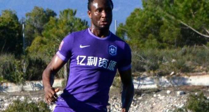 Mikel Obi scores first goal in Chinese Super League