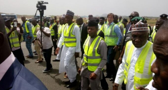 ‘It looks as if things are going well’, says Osinbajo after inspecting Abuja runway