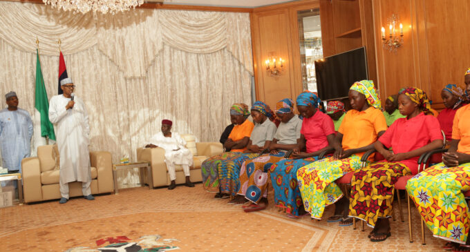 Buhari: Release of Chibok girls a pleasant 2nd anniversary gift to Nigerians