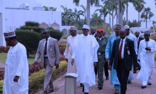 VIDEO: Buhari makes first public appearance in 14 days