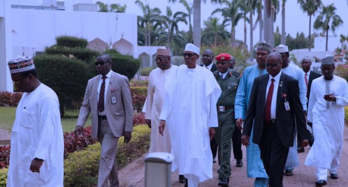 VIDEO: Buhari makes first public appearance in 14 days