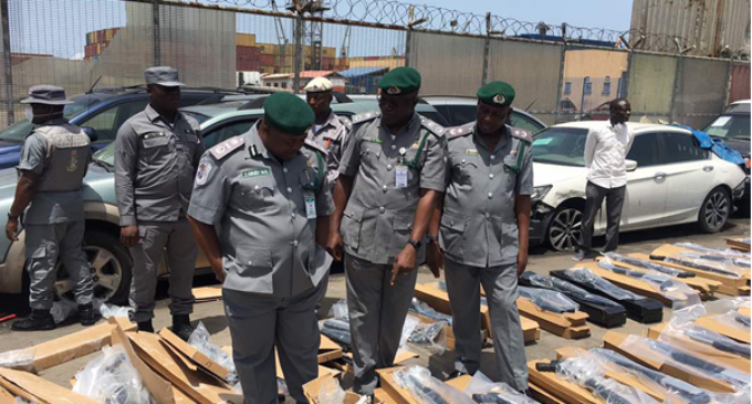 PHOTOS: The rifles found in Lagos port