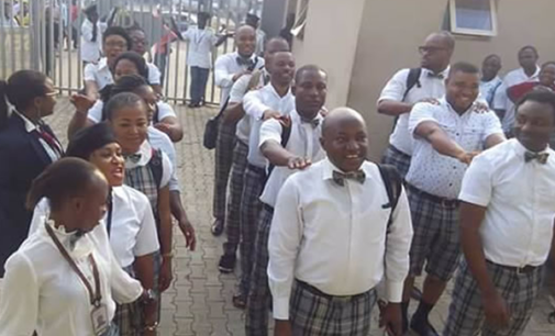 PHOTOS: Diamond Bank staff dress in school uniform to mark Children’s Day