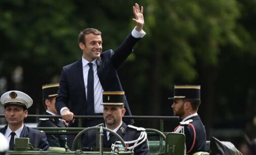 Marcon, youngest French president, sworn in