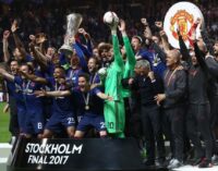The moment Red Devils were crowned Europa League champions