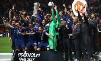 The moment Red Devils were crowned Europa League champions