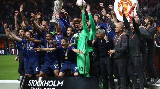 The moment Red Devils were crowned Europa League champions
