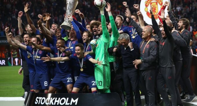 The moment Red Devils were crowned Europa League champions