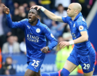 Ndidi on target as Leicester thrash Watford