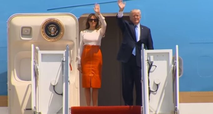 Trump makes first overseas trip