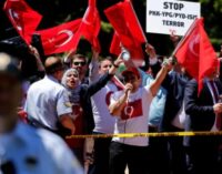 Turkish president watches as his security detail beat up protesters in Washington