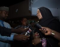 Aisha returns from UK, says Buhari happy with  Osinbajo’s ‘loyalty’