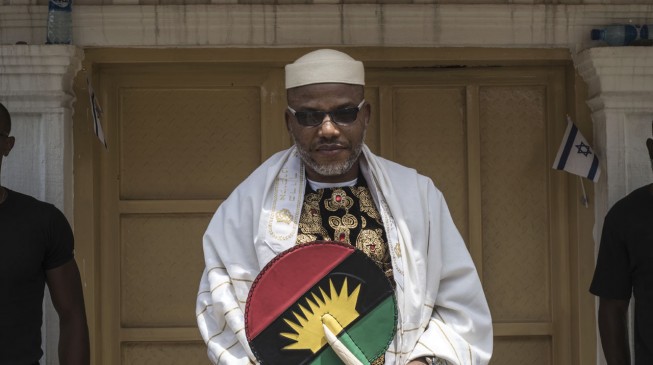 Nnamdi Kanu to Buhari: Defeat me with superiority of your argument not with AK 47