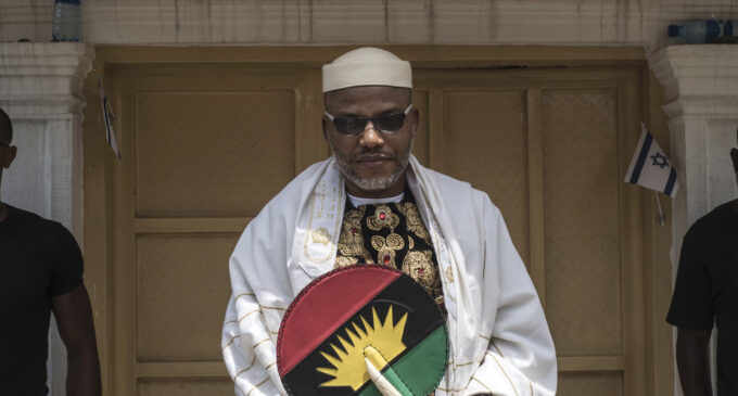 Nnamdi Kanu to Buhari: Defeat me with superiority of your argument not with AK 47
