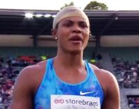 TRENDING VIDEO: Okagbare’s ‘unstable wig’ steals the show during long jump event