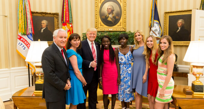 Two Chibok girls meet Trump at White House