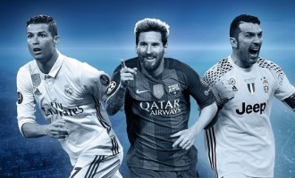 Ronaldo, Buffon, Messi make Champions League squad of the season
