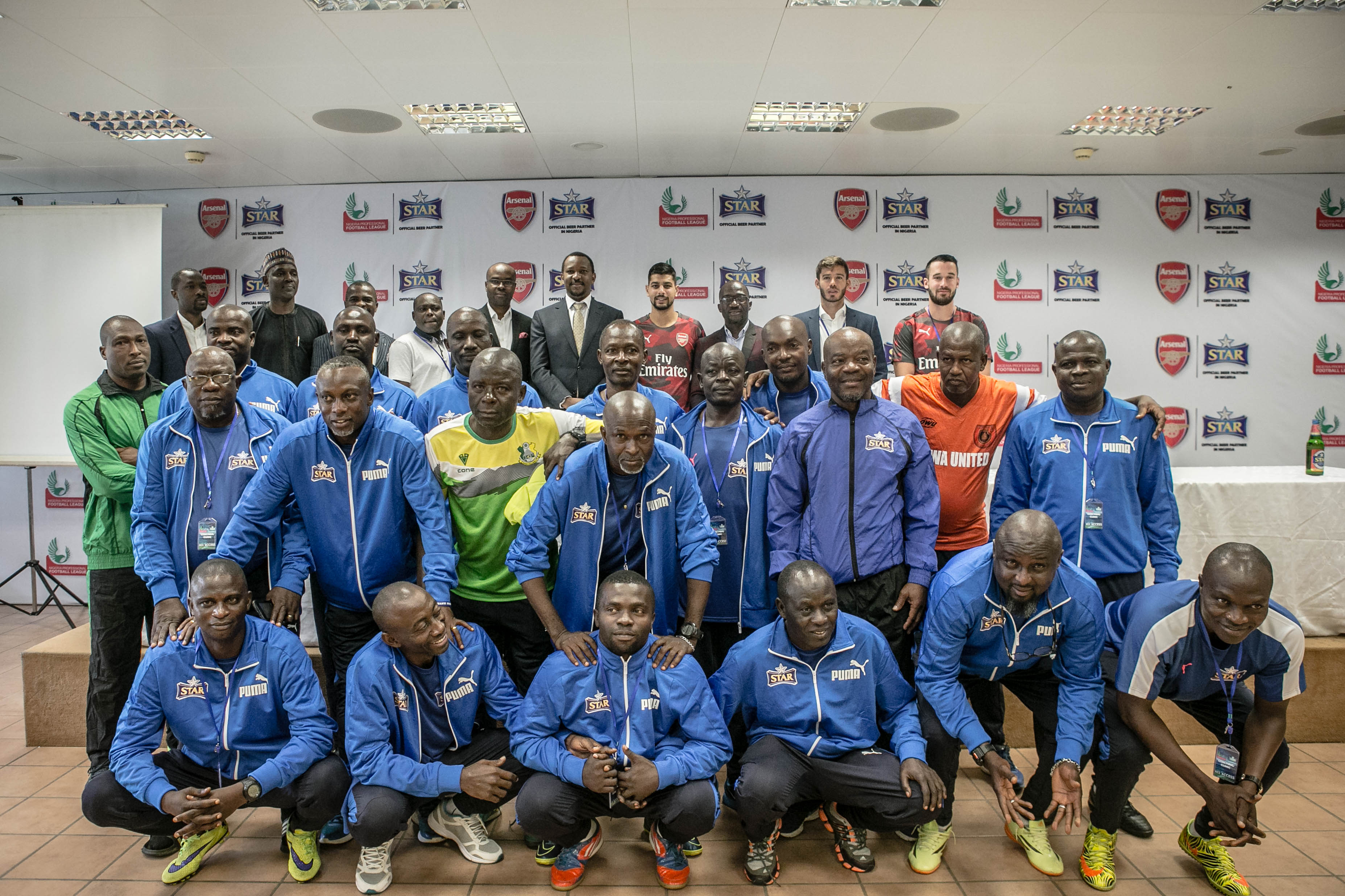 A cross section of the Nigerian league Elite coaches and Officials of LMC and Arsenal