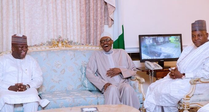PHOTOS: Laughter, smiles as Buhari welcomes seven governors