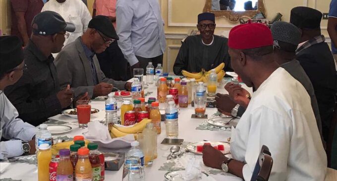Amaechi, Oyegun, el-Rufai meet Buhari in London