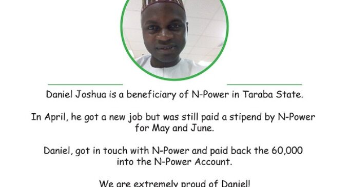 EXTRA: Osinbajo praises N-Power beneficiary for returning unearned allowance