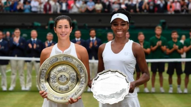 Muguruza shocks Venus Williams to win first Wimbledon title