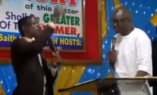 VIDEO: Fayose mounts the pulpit to ‘preach the gospel’