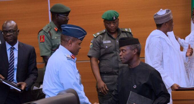 Boko Haram: Osinbajo meets service chiefs