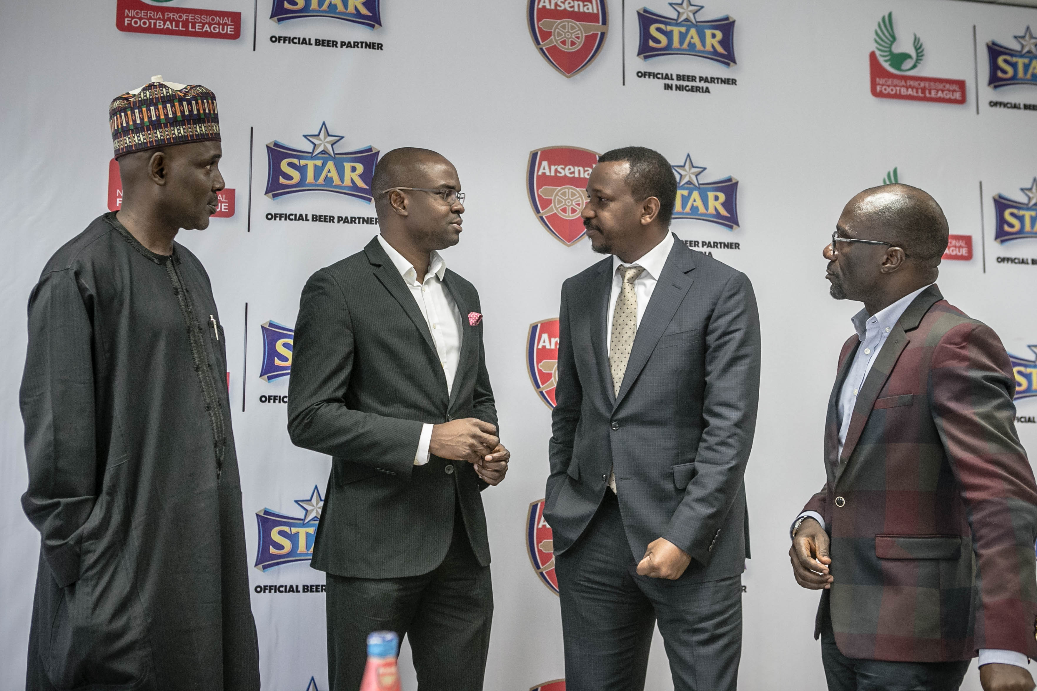 Salihu ababukar, COO of the LMC, Tokunbo Adodo, Portfolio Manager National Premium Lager Brands,Mallam Shehu Dikko, Chairman LMC, Vivian Ikem, Head, Government Relations, Nigerian Breweries