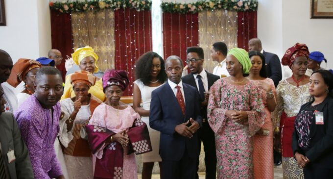 Aso Rock chapel sings ‘all things working for my good’ to celebrate Buhari’s return