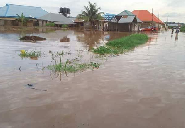 An area in Makurdi under water