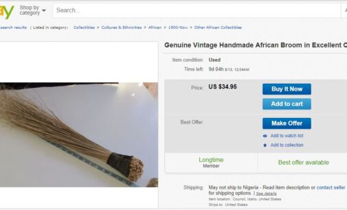 Extra: Fairly-used broom sells for N12,600 on ebay