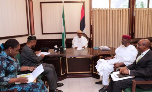 Buhari meets Adeosun, Emefiele, says he’s happy with state of the economy