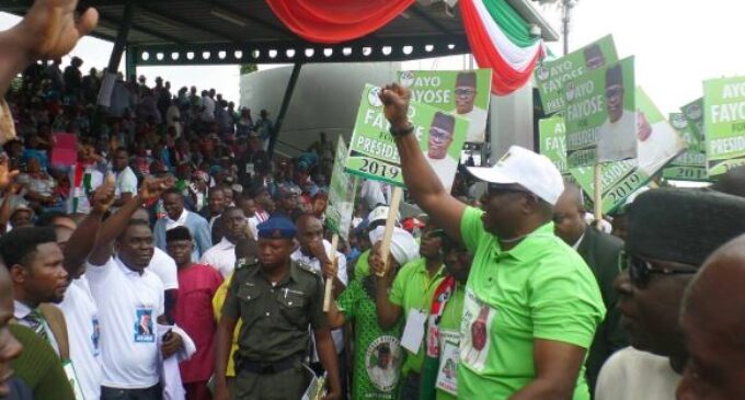 ‘I’m already in Aso Rock’ — Fayose boasts at PDP convention