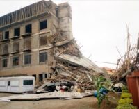 PHOTOS: Four-storey building collapses in Ilorin