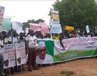 He won’t resign – Buhari’s supporters take to the streets