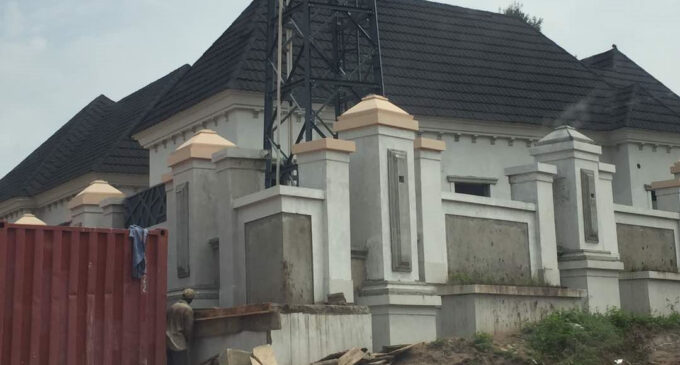 PHOTOS: While owing Kogi workers for months, Bello builds new mansion in Okene