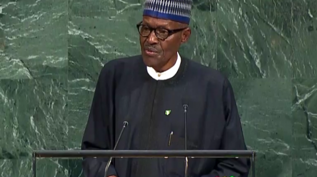 Buhari speaks at UN, says ISIS must be stopped from infiltrating Nigeria