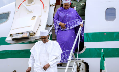 Mrs Maryam Abacha, Mrs Aisha Buhari and President Buhari