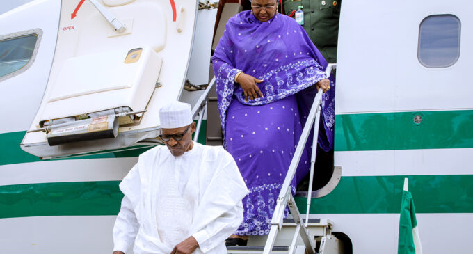 Mrs Maryam Abacha, Mrs Aisha Buhari and President Buhari