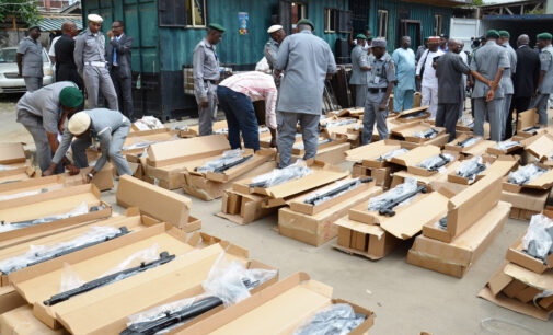 Customs intercepts container loaded with guns in Lagos