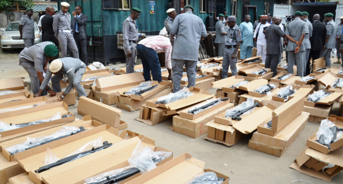 Customs intercepts container loaded with guns in Lagos