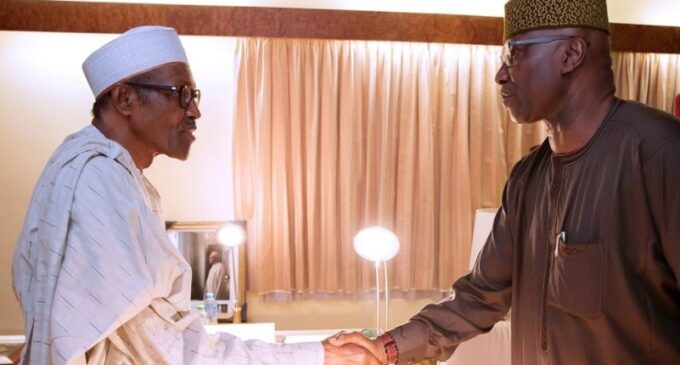 PHOTOS: New SGF meets Buhari