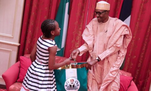 Buhari meets girl who donated her lunch money to his presidential campaign