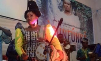 PHOTOS: Queen of drums, Ara, premieres new movie ‘Osunfunke’