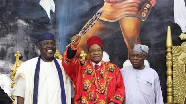 Rochas Okorocha’s statue crumbles as a pack of cards