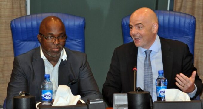 Infantino congratulates Pinnick on re-election as NFF president