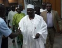 Ndume returns from suspension, pays tribute to ‘landlord’ Adeleke
